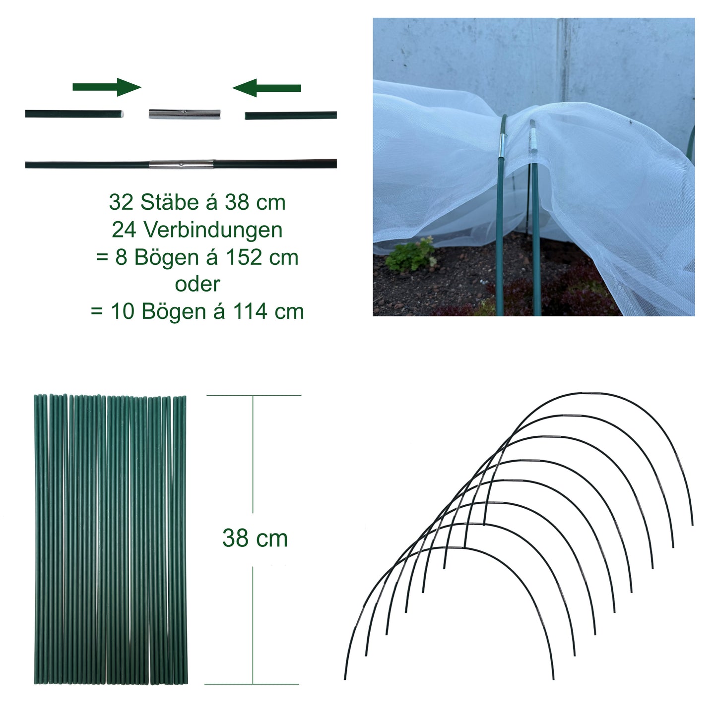 Tunnelbögen für Beet